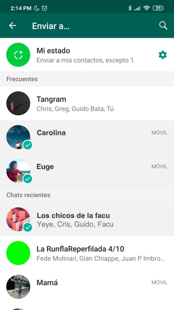 Compartir salida con amigos